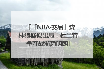 「NBA·交易」森林狼疑似出局，杜兰特争夺战渐趋明朗