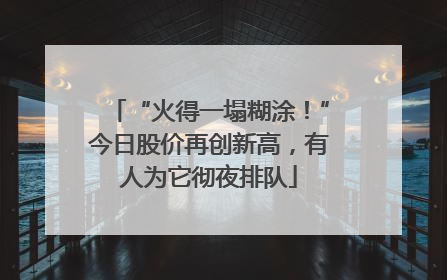 “火得一塌糊涂！”今日股价再创新高，有人为它彻夜排队