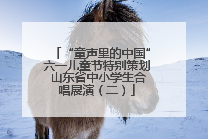 “童声里的中国”六一儿童节特别策划 山东省中小学生合唱展演（二）