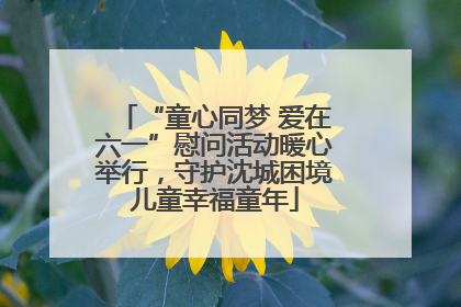 “童心同梦 爱在六一”慰问活动暖心举行，守护沈城困境儿童幸福童年
