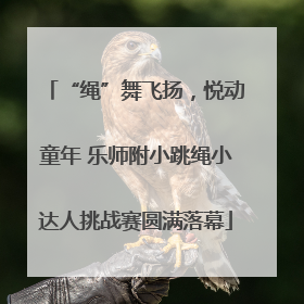“绳”舞飞扬,悦动童年 乐师附小跳绳小达人挑战赛圆满落幕