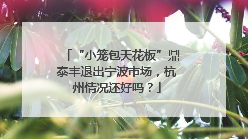“小笼包天花板”鼎泰丰退出宁波市场，杭州情况还好吗？