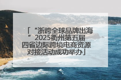 “浙跨全球品牌出海”2025衢州第五届四省边际跨境电商资源对接活动成功举办