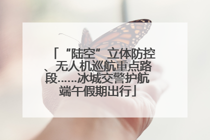 “陆空”立体防控、无人机巡航重点路段……冰城交警护航端午假期出行