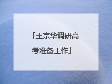 王宗华调研高考准备工作