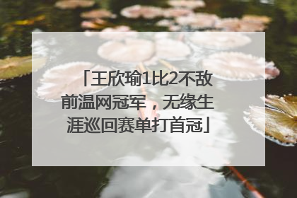 王欣瑜1比2不敌前温网冠军，无缘生涯巡回赛单打首冠