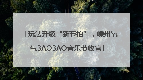 玩法升级“新节拍”，嵊州氧气BAOBAO音乐节收官