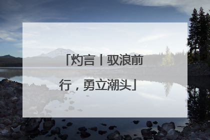 灼言丨驭浪前行,勇立潮头