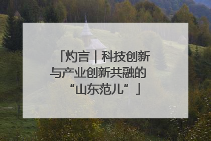 灼言｜科技创新与产业创新共融的“山东范儿”