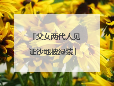 父女两代人见证沙地披绿装