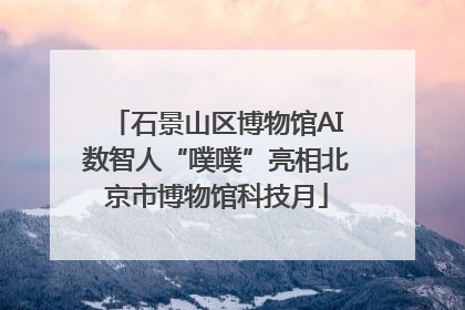 石景山区博物馆AI数智人“噗噗”亮相北京市博物馆科技月