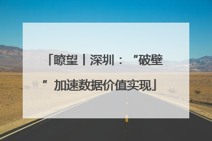 瞭望丨深圳：“破壁”加速数据价值实现