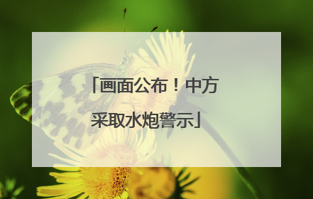 画面公布！中方采取水炮警示