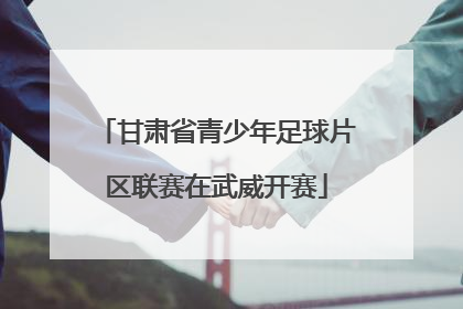 甘肃省青少年足球片区联赛在武威开赛