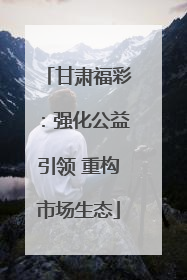 甘肃福彩：强化公益引领 重构市场生态