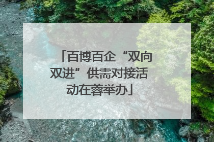 百博百企“双向双进”供需对接活动在蓉举办
