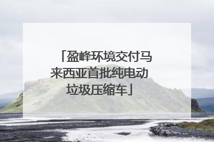 盈峰环境交付马来西亚首批纯电动垃圾压缩车