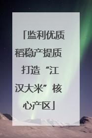 监利优质稻稳产提质 打造“江汉大米”核心产区