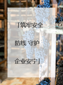 筑牢安全防线 守护企业安宁
