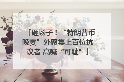 砸场子！“特朗普币晚宴”外聚集上百位抗议者 高喊“可耻”