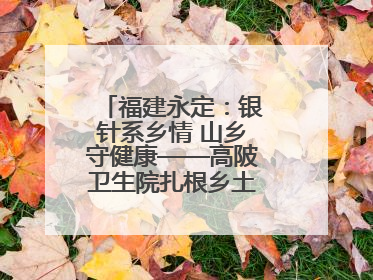 福建永定：银针系乡情 山乡守健康——高陂卫生院扎根乡土的“针”功夫