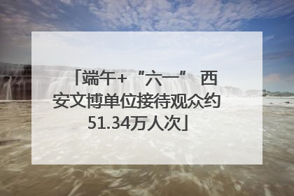 端午+“六一” 西安文博单位接待观众约51.34万人次