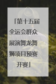 第十五届全运会群众展演舞龙舞狮项目预赛开赛