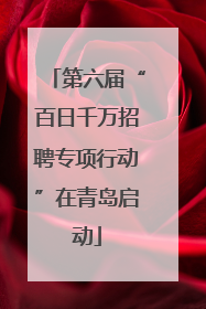 第六届“百日千万招聘专项行动”在青岛启动
