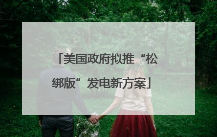 美国政府拟推“松绑版”发电新方案