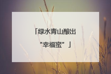 绿水青山酿出“幸福蜜”
