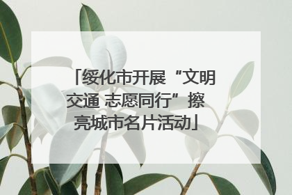 绥化市开展“文明交通 志愿同行”擦亮城市名片活动