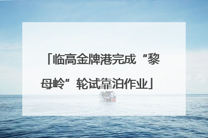临高金牌港完成“黎母岭”轮试靠泊作业