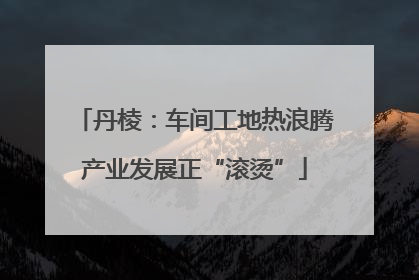 丹棱：车间工地热浪腾产业发展正“滚烫”