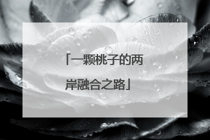一颗桃子的两岸融合之路