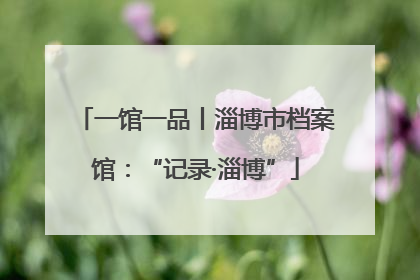 一馆一品丨淄博市档案馆：“记录·淄博”