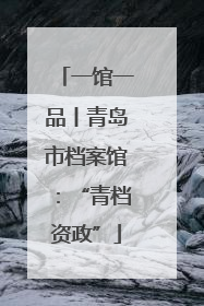 一馆一品丨青岛市档案馆：“青档资政”