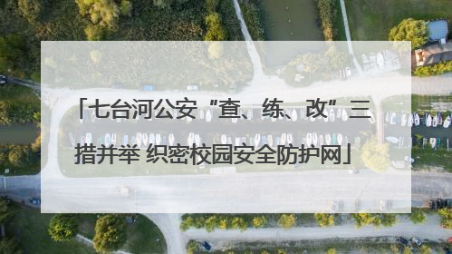 七台河公安“查、练、改”三措并举 织密校园安全防护网
