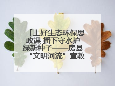 上好生态环保思政课 播下守水护绿新种子——房县“文明河流”宣教活动走进八一希望小学