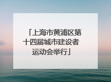 上海市黄浦区第十四届城市建设者运动会举行