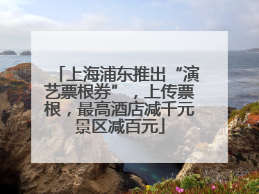 上海浦东推出“演艺票根券”，上传票根，最高酒店减千元景区减百元