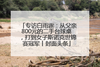专访白雨露：从父亲800元的二手台球桌，打到女子斯诺克世锦赛冠军丨封面头条