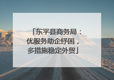 东平县商务局：优服务助企纾困，多措施稳定外贸