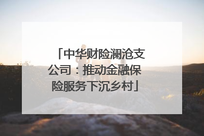 中华财险澜沧支公司：推动金融保险服务下沉乡村
