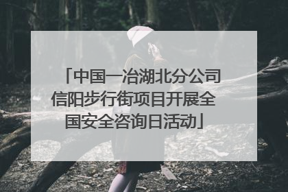中国一冶湖北分公司信阳步行街项目开展全国安全咨询日活动