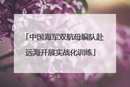 中国海军双航母编队赴远海开展实战化训练