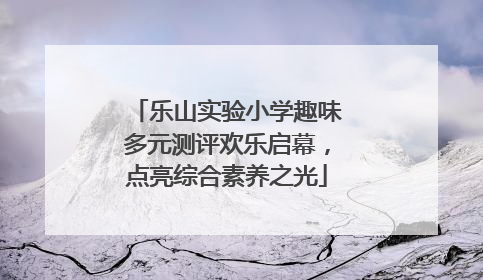乐山实验小学趣味多元测评欢乐启幕，点亮综合素养之光