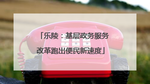 乐陵：基层政务服务改革跑出便民新速度