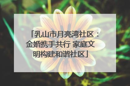 乳山市月亮湾社区：金婚携手共行 家庭文明构建和谐社区