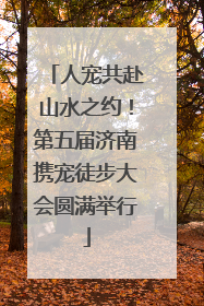 人宠共赴山水之约！第五届济南携宠徒步大会圆满举行