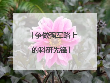 争做强军路上的科研先锋